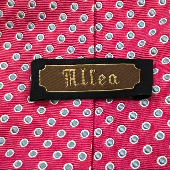 Altea Italian Silk Tie Pink bobbles dots - Picture 9 of 9